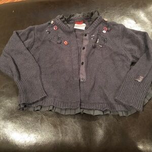 Catimini size 3 cardigan angora blend with embellishments